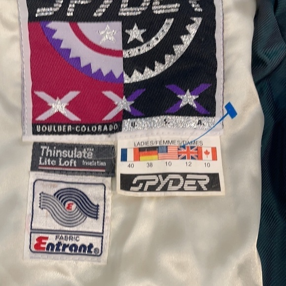 SPIDER RARE Vintage USA Ski Jacket 90’S UK 10 S (7AG) - Picture 12 of 16